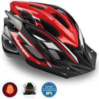 Shinmax Bike Helmet, CPSC/CE Certified Adjustable Light Bicycle Helmet Men&Women Road and Mountain Bicycle Helmet with Visor&Rear Light Met Specialized Cycling Helmet for Adult