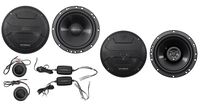 Pair Hifonics ZS65C 6.5" 400w Component Speakers+(2) 6.5" 600w Coaxial Speakers