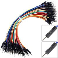 Premium Breadboard Jumper Wires Male to Male 0.1'' Square Head 100-Pack 10 Colors 24AWG by Hellotronics (15CM, 1P M/M)