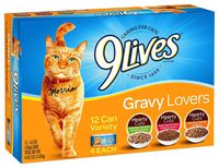 9Lives Gravy Favorites Wet Cat Food Variety Pack, 5.5Oz Cans (Pack Of 12), Pack