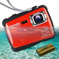 ISHARE Waterproof Kids Camera, 21MP HD Underwater Digital Camera for Kids with 2.0" LCD, 8X Digital Zoom, Flash and Mic for Girls/Boys (RED)......