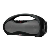 AXESS SPBT1052 Bluetooth Wireless Media Speaker with Built-In Rechargeable Battery FM Radio Hands Free Calling and Aux-In Silver