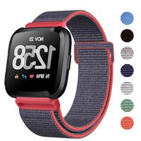 HAPAW Nylon Bands Compatible with Fitbit Versa/Versa 2, Soft Adjustable Breathable Sport Replacement Strap Band Accessories Wristband Women Man for Versa Smartwatch