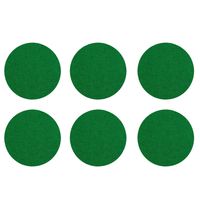 Kasteco 6 Pack Self Adhesive Air Hockey Mallet Felt Pads, Green, 94mm