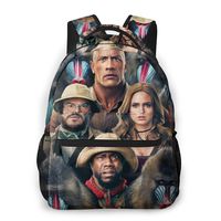 Jumanji Printing Casual Style Upgraded Canvas School Backpack Laptop Bag Travel Daypack 16inch