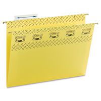 Smead TUFF Hanging File Folder with Easy Slide Tab, 1/3-Cut Sliding Tab, Letter Size, Yellow, 18 per Box (64044)