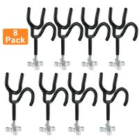 DasMarine 25 Degree 4" Wire Form Rod Holder with 3/8-Inch Stem One Position PVC Dipped (8 Pack)