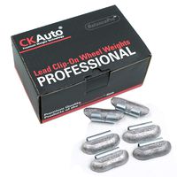 CKAuto P Style 1oz Lead Clip on Wheel Weights, Uncoated, 25Pcs/Box