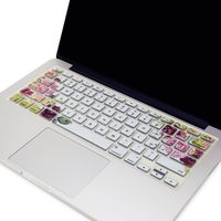 TOP CASE - Ultra Thin Silicone Keyboard Cover Compatible with MacBook 13" Unibody/Old Generation MacBook Pro 13" 15" 17"/MacBook Air 13"/Wireless Keyboard - Watercolor Roses Graphics