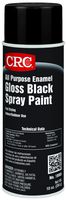 CRC All Purpose Enamel Spray Paint, 10 oz Aerosol Can, Gloss Black