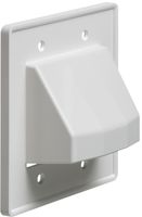 Arlington CE2-1 Recessed Low Voltage Cable Plate, 2-Gang, White, 1-Pack