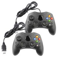 Replacement Controller for Microsoft Xbox Original S-Type Black (2-Pack)