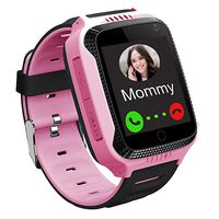 GPS Waterproof Kids Smart Watch for Students, Girls Boys Touch Screen Smartwatch with GPS/LBS Tracker Voice Chat One-Key SOS Help Anti-Lost Calling Phone Watches (S16 Pink)