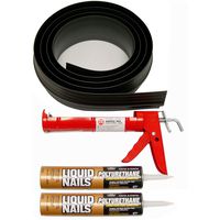 Tsunami Seal 53016 Lifetime Garage Door Threshold Seal Kit - 16 Foot, Black (Various Sizes Available)