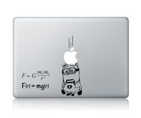 Minion Newton's Law Of Universal Gravitation Newton Apple Macbook Laptop Vinyl Decal Sticker