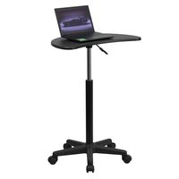 Flash Furniture Black Sit to Stand Mobile Laptop Computer Desk - NAN-JN-2792-GG