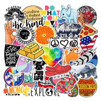 Stickers for Water Bottles Big 41-Pack Cute, Waterproof Trendy Decal Stickers for Teens, Girls Perfect for Hydro Flask, MacBooks Laptop iPad Guitar Graffiti Patches Durable 100% Vinyl