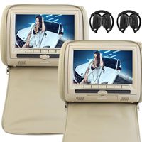 Universal 9 Inch Digital Display Screen Car Headrest Monitors Region Free DVD Player Dual Twin Screens USB SD IR FM Transmitter 32 Bit Games