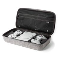 LUNGEAR Carrying Case Compatible for Playstation Classic Console, Hard Travel Case Storage for Sony Playstation Classic Console System,Two Controllers and Accessories- Gray