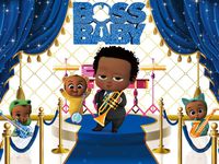Boss Baby Backdrop | Birthday | African American Boy | Black | Party Supplies | Banner Photography Background Decorations