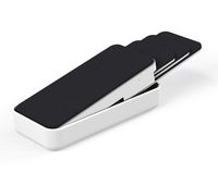 GlasMag Magnetic Everclean Eraser for Glass Whiteboards. Strong Neodymium Magnets. 3 Additional Felt Pads Inside. (White)