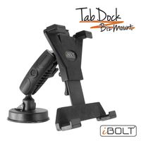 iBOLT Tabdock BizMount -Holder/Mount with Suction Cup Base- for Your Windshield, Dashboard, or Desk - Compatible with All 7"-10" Tablets: iPad, Samsung Galaxy Tab, Google Nexus