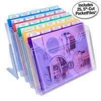 Ultimate Office StationMate StepUp File Desktop Organizer with 25, 5th-Cut PocketFile Project File