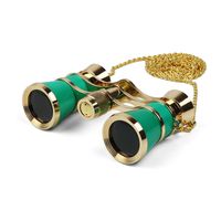 Kingscope 3X25 Theater Opera Glasses Binoculars for Musical Concert (Green, with Chain)