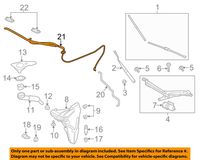 Porsche OEM 12-18 911 Wiper Washer-Windshield-Connector Hose 99162866705