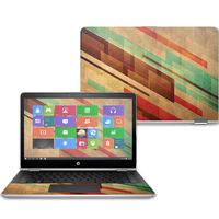 Mightyskins Skin Compatible with Hp Pavilion X360 14" (2017) - Abstract Wood | Protective, Durable, and Unique Vinyl Decal Wrap Cover | Easy to Apply, Remove, and Change Styles | Made in The USA