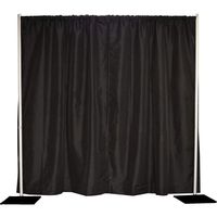 8' x 10' Pipe and Drape, Backdrop Kit in Premier Fabric (8' x 10' BLK + Bag)