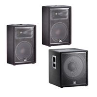 JBL JRX212 12' Passive Speakers Pair with JBL JRX218S Subwoofer PA System Bundle