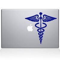 The Decal Guru Medical Symbol MacBook Decal Vinyl Sticker - 13" MacBook Pro (2015 & Older) - Dark Blue (1127-MAC-13P-DB)