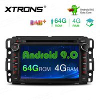XTRONS Android 9.0 Car Stereo Radio DVD Player Octa Core 4G RAM 64G ROM Double Din GPS Navigation 7 Inch Touch Screen Head Unit Supports Screen Mirroring WiFi OBD2 DVR TPMS for Chevrolet GMC Hummer