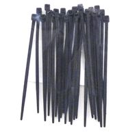 25 Heavy Duty 4 Inches 18 Pound Cable Ties Nylon Wrap Black