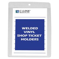C-Line Vinyl Shop Ticket Holders, Both Sides Clear, 4 x 6 Inches, 50 per Box (80046)