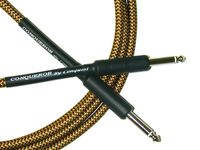 Conquest Sound CIC21-12 Hi Definition 21-Foot 1/4-Inch Guitar/Instrument Cable Woven Jacket Vintage Tweed