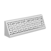 Accord ABBBWHB15 Baseboard Register with Wicker Design, 15-Inch(Duct Opening Measurement), White