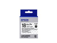 Epson LabelWorks Clear LK (Replaces LC) Tape Cartridge ~3/4" Black on Clear (LK-5TBN) - for use with LabelWorks LW-400, LW-600P and LW-700 Label Printers