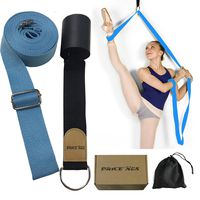 Leg Stretcher, Door Flexibility & Stretching Leg Strap - Great for Ballet Cheer Dance Gymnastics or ANY Sport Leg Stretcher Door Flexibility Trainer Premium stretching equipment (light blue)