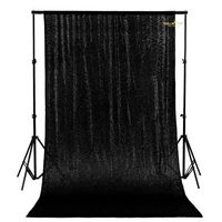 ShinyBeauty Sequence Backdrop Black 8FTx10FT Sequin Photo Backdrop Sequin-Backdrop-Curtain Elegant Backdrops 8x10-0827E