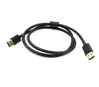 USB 3.0 A to A Male Cable, USB 3.0 to USB 3.0 Cord Cable Type A Male to Male Magnetic Ring Cable for Data Transfer Hard Drive Enclosures, DVD Player, Laptop Cooler (USB A M/M)