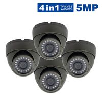 5MP Dome Security Camera,Anpviz Hybrid HD 1080P 4 in 1 TVI/CVI/CVBS/AHD Waterproof Outdoor/Indoor Day & Night Vision 3.6mm Lens Dome Cameras for CCTV Camera System-Black (Gray-4pack)