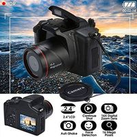 TelDen HD 1080P SLR Camera Telephoto Digital Camera 16X Zoom AV Interface Digital Cameras with 2.4" Screen, Face Detection & Flash Light