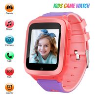 Kids Games Music Camera Smartwatch Phone for Girls Boys Birthday with SOS Call Alarm,1.54 inch Touch Screen Fits for 3-12 Children (RA18_Pink)