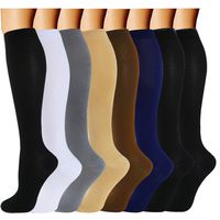 ACTINPUT 8 Pairs Compression Socks Women & Men -Best Medical,Nursing,Travel & Flight Socks-Running & Fitness，Pregnancy-15-20mmHg (S/M, Assorted 2)