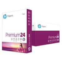HP, Premium24 Paper, HEW115300, 98 Bright, 24pound, 8.5 x 11, Ultra White, 500 Sheets/Ream, 5 Reams/Carton, Sold As 1 Carton