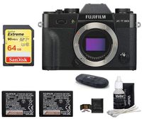 FUJIFILM X-T30 Mirrorless Digital Camera Body (Black) Bundle, Includes: SanDisk 64GB Extreme SDXC Memory Card, Spare Fujifilm NP-W126S Battery + More