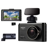 AKEEYO Car Dash Cam FHD 1080P Front and Rear Car Camera 3 Inch IPS Screen 140° Wide Angle with WDR, G-Sensor, Loop Recording, Supercapacitor
