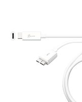USB Type-C 3.1 to USB 3.0 Micro-B Cable by j5create | USB Type-C Male to USB 3.0 Micro-B Male Connector | USB 3.1 (10 Gbps) and USB 2.0 (480 Mbps) | 3 FT (90 cm) | Compatible with USB Type-C Devices